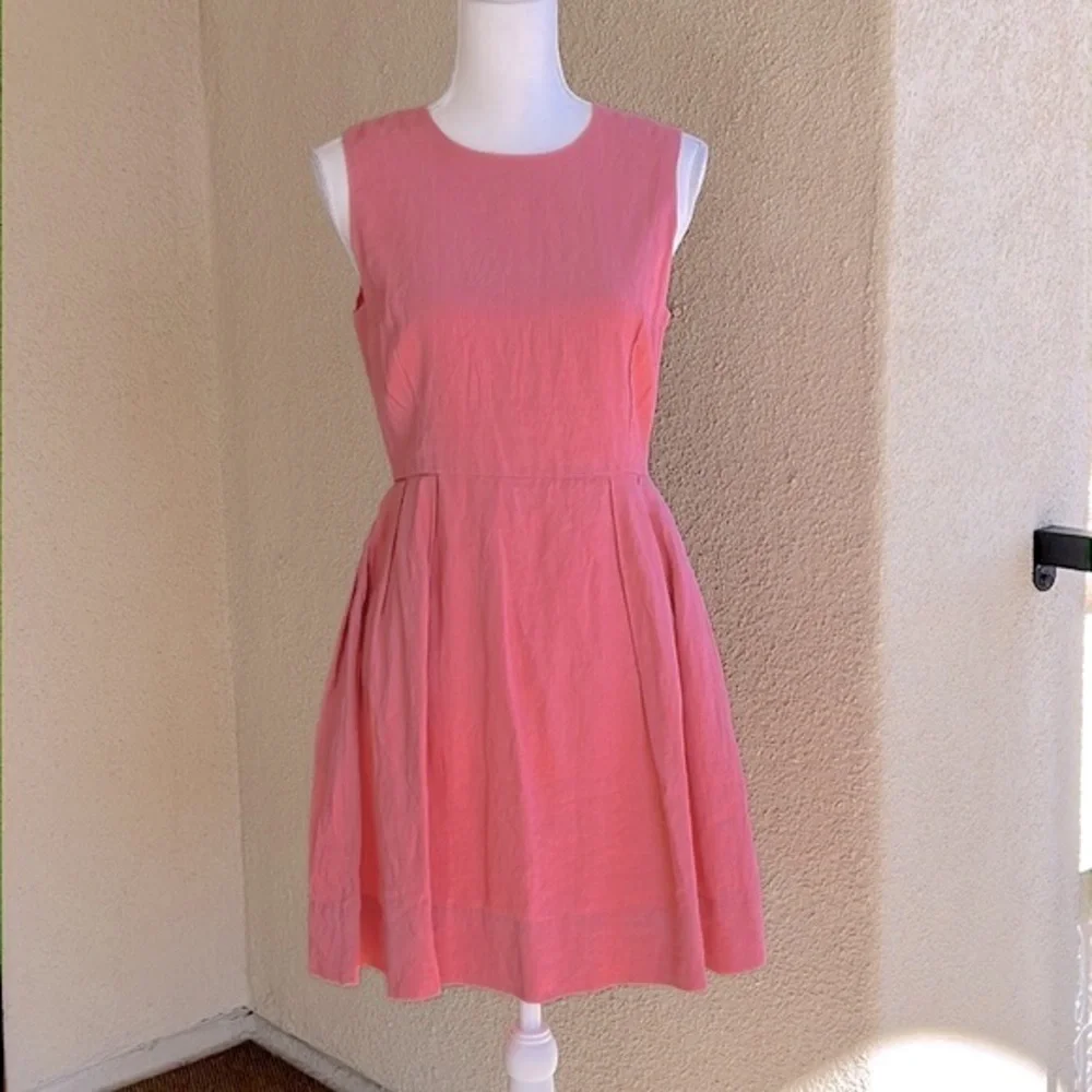 GAP Coral Linen Fit & Flare Sleeveless Dress - Picture 5 of 16